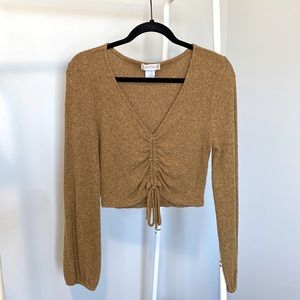 Altar’d State | Mustard Yellow Front Cinch Sweater